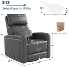 Fauteuil inclinable manuel, fauteuil à bascule pivotant à 360°, canapé simple avec dossier ergonomique, adapté au salon