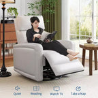 Fauteuil inclinable manuel, fauteuil à bascule pivotant à 360°, canapé simple avec dossier ergonomique, adapté au salon