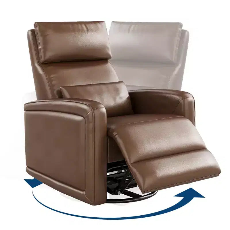 Fauteuil inclinable manuel, fauteuil à bascule pivotant à 360°, canapé simple avec dossier ergonomique, adapté au salon