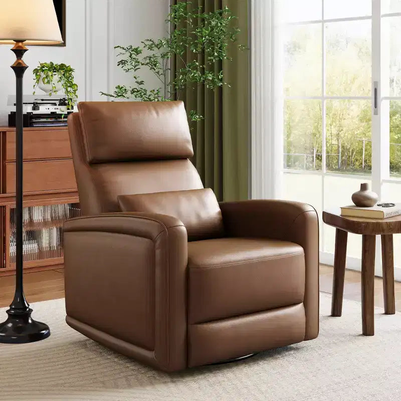 Fauteuil inclinable manuel, fauteuil à bascule pivotant à 360°, canapé simple avec dossier ergonomique, adapté au salon