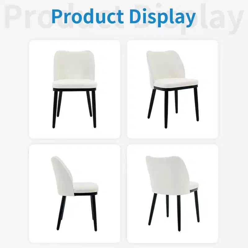 COZONY Lot de 2 chaises de salle à manger, chaises d'appoint modernes rembourrées en tissu avec assise matelassée et pieds en bois, chaises de salle à manger, cuisine et salon