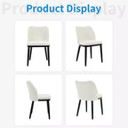 COZONY Lot de 2 chaises de salle à manger, chaises d'appoint modernes rembourrées en tissu avec assise matelassée et pieds en bois, chaises de salle à manger, cuisine et salon
