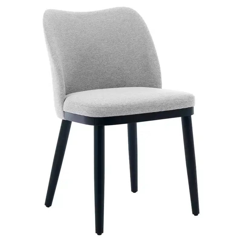 COZONY Lot de 2 chaises de salle à manger, chaises d'appoint modernes rembourrées en tissu avec assise matelassée et pieds en bois, chaises de salle à manger, cuisine et salon