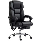 Fauteuil de massage de bureau Okak avec 6 points de vibration et fonction chauffante, chaise de bureau avec repose-pieds et fonction d'inclinaison, chaise confortable pour le bureau et l'étude