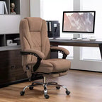 Chaise de Bureau Massante Okak avec 6 Points de Vibration, Chaise de Bureau Chauffante avec Dossier Inclinable et Hauteur Réglable, Chaise Pivotante pour Étude, Bureau