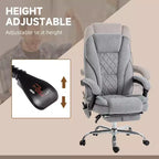 Chaise de Bureau Massante Okak avec 6 Points de Vibration, Chaise de Bureau Chauffante avec Dossier Inclinable et Hauteur Réglable, Chaise Pivotante pour Étude, Bureau