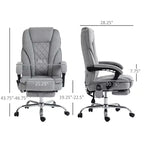 Chaise de Bureau Massante Okak avec 6 Points de Vibration, Chaise de Bureau Chauffante avec Dossier Inclinable et Hauteur Réglable, Chaise Pivotante pour Étude, Bureau