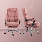 Chaise de Bureau Massante Okak avec 6 Points de Vibration, Chaise de Bureau Chauffante avec Dossier Inclinable et Hauteur Réglable, Chaise Pivotante pour Étude, Bureau