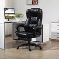 Fauteuil de bureau de direction Okak Massage avec vibration à 6 points, fauteuil inclinable pivotant avec repose-pieds rétractable, fauteuil confortable pour la maison, le bureau