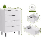 Commode 5 tiroirs, commode 5 tiroirs avec pieds en métal, chiffonnier haut, armoire de rangement en bois pour salon, couloir