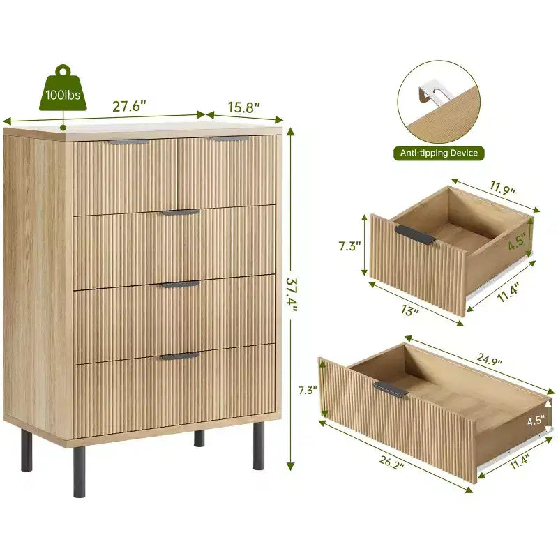 Commode 5 tiroirs, commode 5 tiroirs avec pieds en métal, chiffonnier haut, armoire de rangement en bois pour salon, couloir