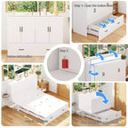Lit escamotable grand format Famapy Space : Conception pliable, rangement intégré Idéal pour les chambres à coucher