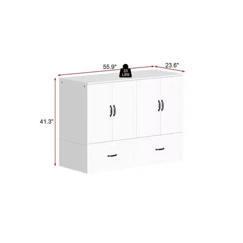 Lit escamotable grand format Famapy Space : Conception pliable, rangement intégré Idéal pour les chambres à coucher
