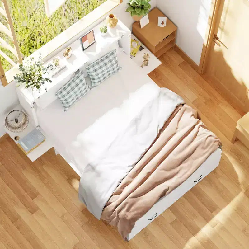 Lit escamotable grand format Famapy Space : Conception pliable, rangement intégré Idéal pour les chambres à coucher