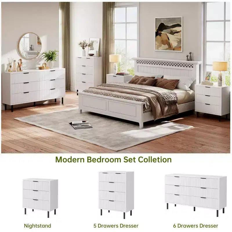 Commode à 3 tiroirs cannelés, chiffonnier de 71 cm de large avec dispositif anti-basculement, table de chevet haute en bois avec rangement et pieds en métal pour chambre, couloir