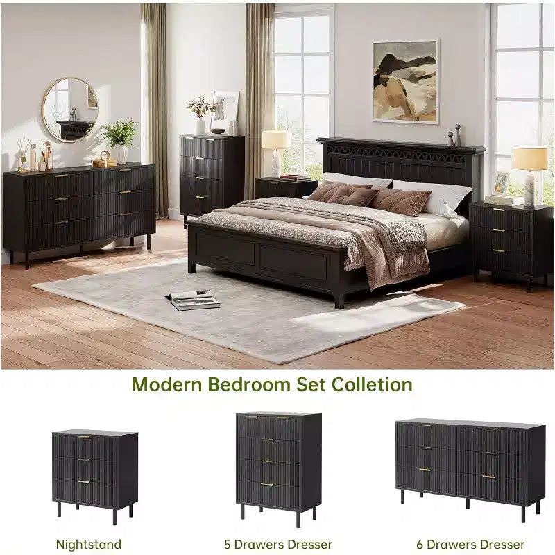 Commode à 3 tiroirs cannelés, chiffonnier de 71 cm de large avec dispositif anti-basculement, table de chevet haute en bois avec rangement et pieds en métal pour chambre, couloir