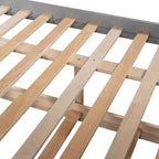Lit superposé gigogne, lit superposé double en bois avec lit gigogne, cadre de lit superposé en bois massif avec garde-corps et échelle