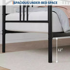 Lit de repos jumeau sans gigogne, lit de jour double en métal, support à lattes en acier robuste, pour salons, chambres à coucher, matelas à ressorts non requis
