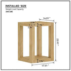 GDFStudio Celeste Table d'appoint géométrique en bois de style ferme à cadre ouvert