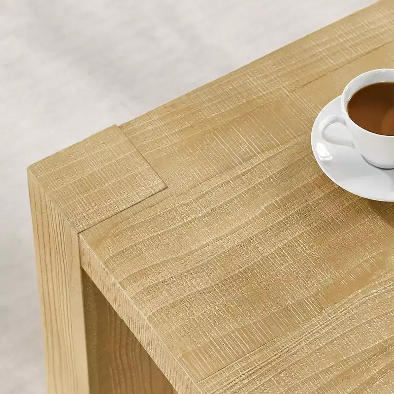 GDFStudio Celeste Table d'appoint géométrique en bois de style ferme à cadre ouvert