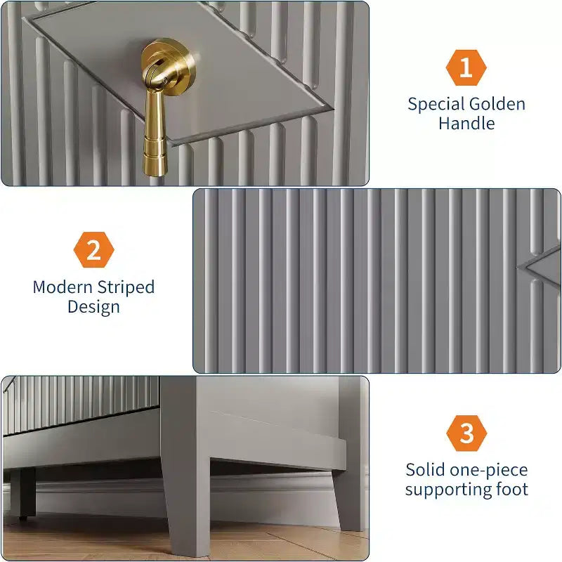 Coiffeuse de chambre à coucher avec 6 tiroirs, commode moderne de 137 cm de large avec poignées en métal, meuble de rangement en bois pour chambre, salon, couloir