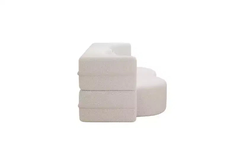EHMKNP Canapé de sol moderne avec 2 oreillers, convertible en lit de repos rembourré en tissu Teddy, pour salon