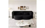 EHMKNP Canapé de sol moderne avec 2 oreillers, convertible en lit de repos rembourré en tissu Teddy, pour salon