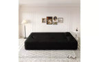 EHMKNP Canapé de sol moderne avec 2 oreillers, convertible en lit de repos rembourré en tissu Teddy, pour salon