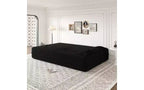EHMKNP Canapé de sol moderne avec 2 oreillers, convertible en lit de repos rembourré en tissu Teddy, pour salon
