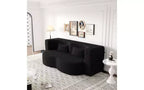 EHMKNP Canapé de sol moderne avec 2 oreillers, convertible en lit de repos rembourré en tissu Teddy, pour salon