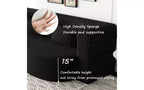 EHMKNP Canapé de sol moderne avec 2 oreillers, convertible en lit de repos rembourré en tissu Teddy, pour salon