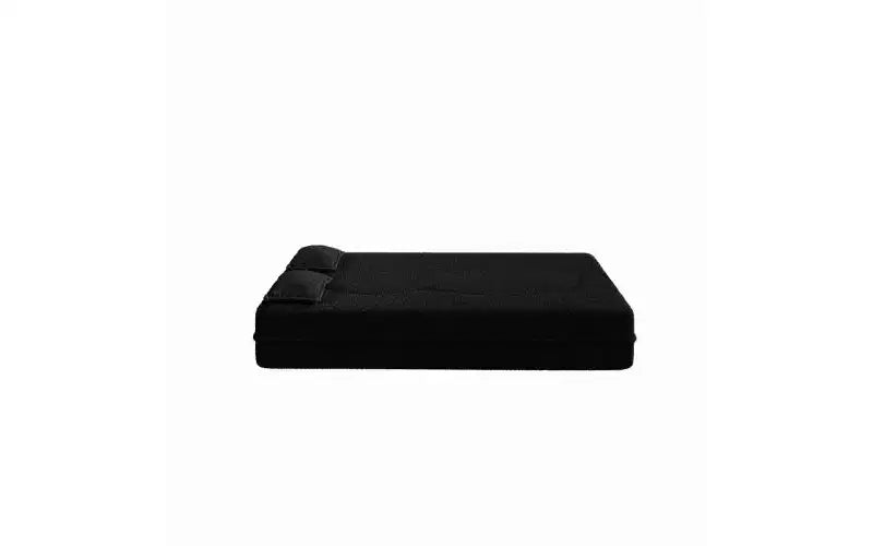 EHMKNP Canapé de sol moderne avec 2 oreillers, convertible en lit de repos rembourré en tissu Teddy, pour salon