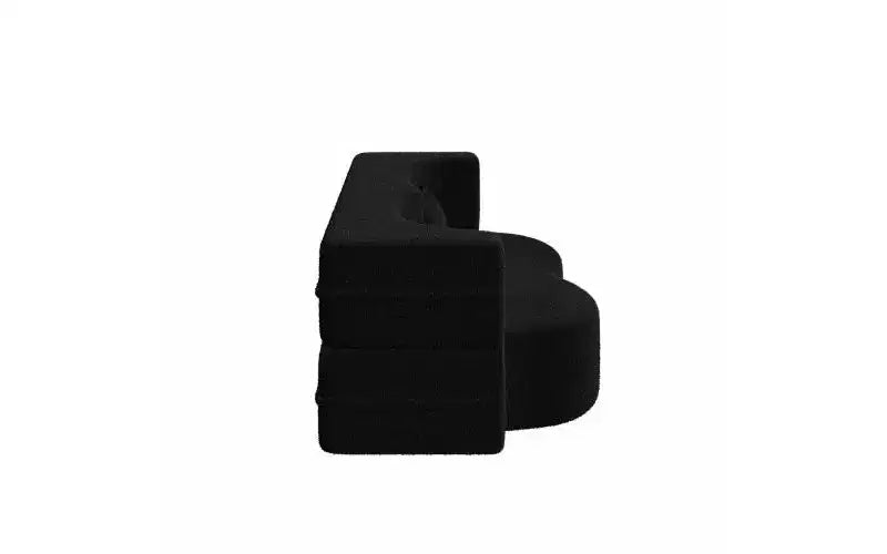 EHMKNP Canapé de sol moderne avec 2 oreillers, convertible en lit de repos rembourré en tissu Teddy, pour salon