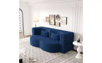 EHMKNP Canapé de sol moderne avec 2 oreillers, convertible en lit de repos rembourré en tissu Teddy, pour salon