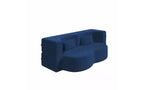 EHMKNP Canapé de sol moderne avec 2 oreillers, convertible en lit de repos rembourré en tissu Teddy, pour salon