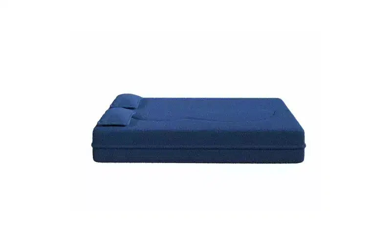 EHMKNP Canapé de sol moderne avec 2 oreillers, convertible en lit de repos rembourré en tissu Teddy, pour salon