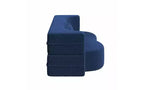 EHMKNP Canapé de sol moderne avec 2 oreillers, convertible en lit de repos rembourré en tissu Teddy, pour salon
