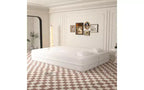 EHMKNP Canapé de sol moderne avec 2 oreillers, convertible en lit de repos rembourré en tissu Teddy, pour salon