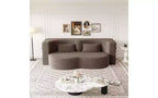 EHMKNP Canapé de sol moderne avec 2 oreillers, convertible en lit de repos rembourré en tissu Teddy, pour salon