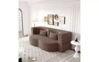 EHMKNP Canapé de sol moderne avec 2 oreillers, convertible en lit de repos rembourré en tissu Teddy, pour salon
