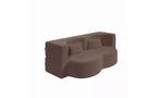 EHMKNP Canapé de sol moderne avec 2 oreillers, convertible en lit de repos rembourré en tissu Teddy, pour salon