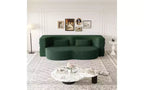 EHMKNP Canapé de sol moderne avec 2 oreillers, convertible en lit de repos rembourré en tissu Teddy, pour salon