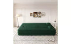 EHMKNP Canapé de sol moderne avec 2 oreillers, convertible en lit de repos rembourré en tissu Teddy, pour salon