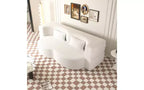 EHMKNP Canapé de sol moderne avec 2 oreillers, convertible en lit de repos rembourré en tissu Teddy, pour salon