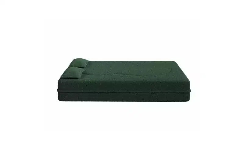 EHMKNP Canapé de sol moderne avec 2 oreillers, convertible en lit de repos rembourré en tissu Teddy, pour salon