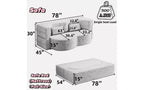EHMKNP Canapé de sol moderne avec 2 oreillers, convertible en lit de repos rembourré en tissu Teddy, pour salon