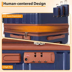 Ensemble de bagages rigides 3 pièces (20/24/28 pouces), ensemble de valises rigides légères avec roulettes multidirectionnelles, bagages cabine et soute extensibles