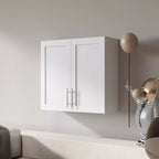 GDFStudio Silvain Armoire de rangement murale moderne empilable de 31,5 po avec 2 portes et 1 étagère réglable
