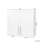 GDFStudio Silvain Armoire de rangement murale moderne empilable de 31,5 po avec 2 portes et 1 étagère réglable