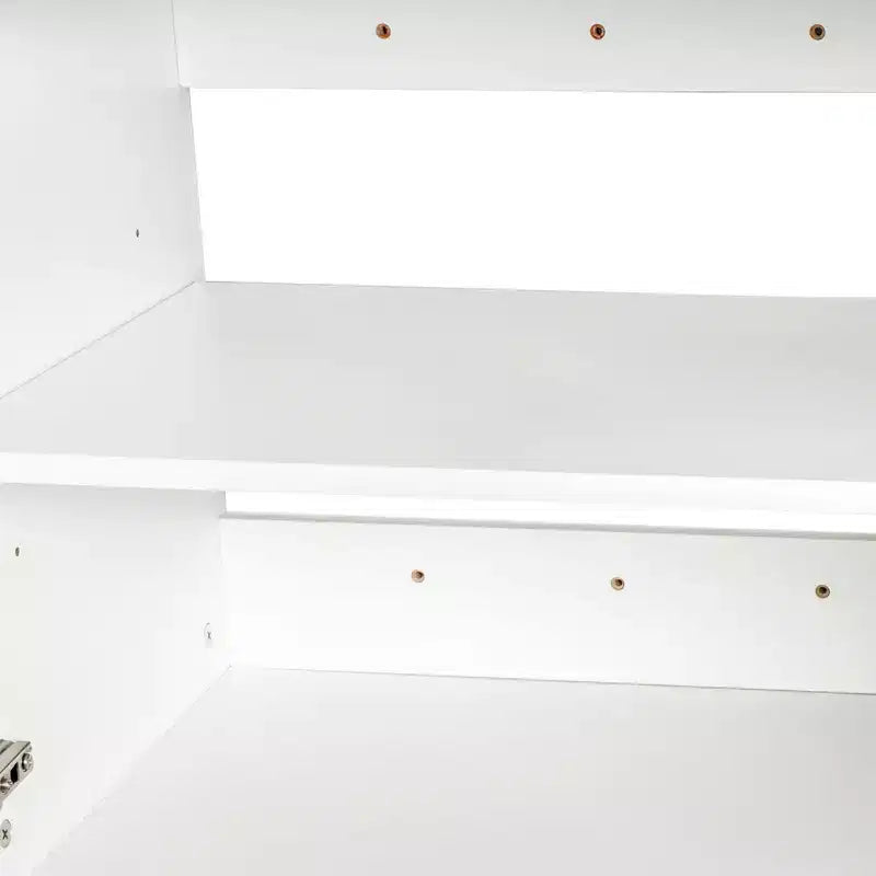 GDFStudio Silvain Armoire de rangement murale moderne empilable de 31,5 po avec 2 portes et 1 étagère réglable